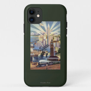 Seattle, Washington - Uitzicht van de stad iPhone 11 Hoesje