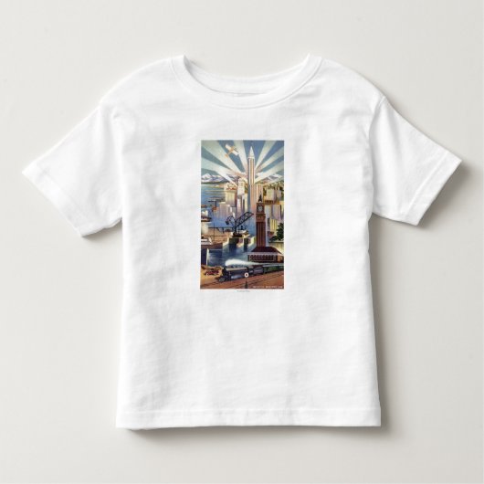Seattle, Washington - Uitzicht van de stad Kinder Shirts (Voorkant)