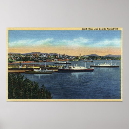 Seattle, Washington - Uitzicht van Smith Poster (Voorkant)