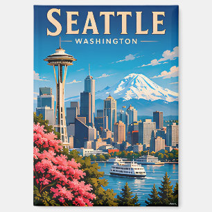 ☕ Seattle Washington Vakantieherinnering Magneet