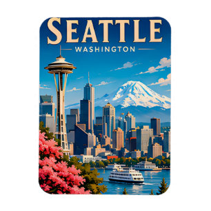 ☕ Seattle Washington Vakantieherinnering Magneet