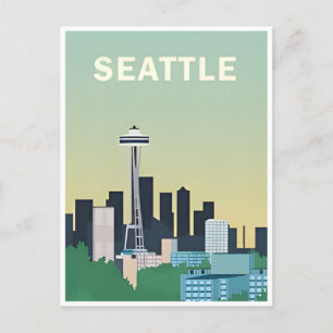 Seattle Washington Vintage Travel America Briefkaart