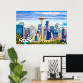 Seattle, Washington, VS Poster (Thuiskantoor)