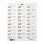 Seattle, Washington Watercolor Landscape Address Etiket (Full Sheet)