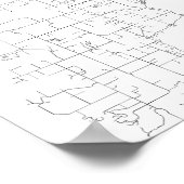 Seattle, Washington (zwart op wit) Poster (Hoek)