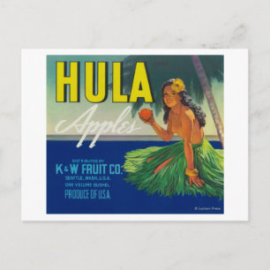 Seattle, WashingtonHula Apple Label Briefkaart