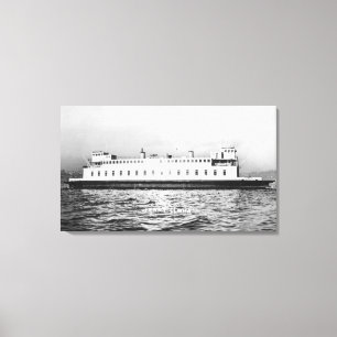Seattle, WashingtonView of the Elwha Ferry Canvas Afdruk