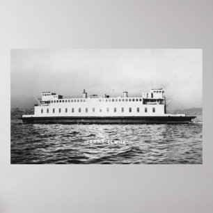 Seattle, WashingtonView of the Elwha Ferry Poster