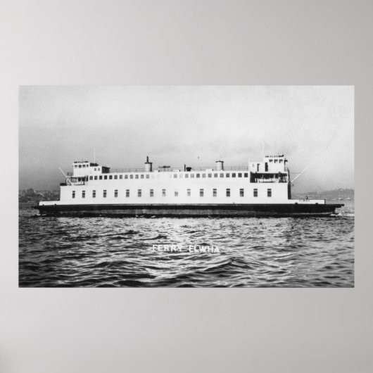Seattle, WashingtonView of the Elwha Ferry Poster (Voorkant)