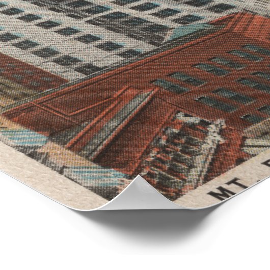 Seattle, WASmith Tower Uitzicht & Mt. Rainier Poster (Hoek)