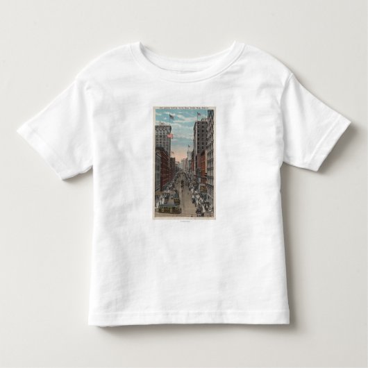 Seattle, WAView of 2e Ave van Yesler Kinder Shirts (Voorkant)