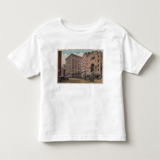 Seattle, WAView of 4th Ave & Westlake Kinder Shirts (Voorkant)