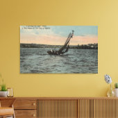 Seattle, WAYachting op Lake Union Canvas Afdruk (Insitu (Woonkamer))