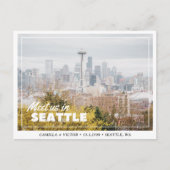 Seattle Wedding Enregistrer la date Carte postale (Devant)