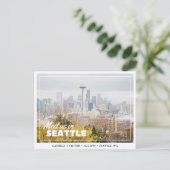 Seattle Wedding Save the Date Briefkaart (Staand voorkant)