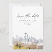 Seattle Wedding Save the Date Kaart (Voorkant)