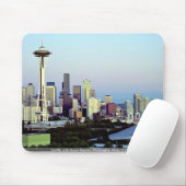 Seattle with Mount Rainier, Washington State, VS Muismat (Met muis)