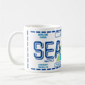 Seattle ZEE Airport Code Mok: Perfect Travel Gift Koffiemok (Links)