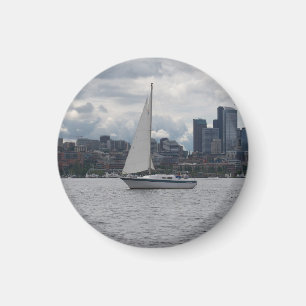 Seattle zeilboot Cityscape Magnet Magneet