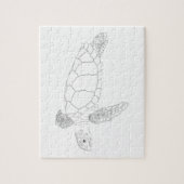 Seaturtle Adult Coloring Puzzle (Vertical)