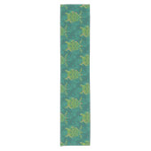 Seaturtle Aquamarine Table Runner Korte Tafelloper (Voorkant)