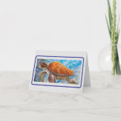 Seaturtle Blank Note-Kaart Feestdagen Kaart (Voorkant)