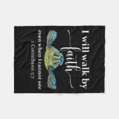 Seaturtle Turtle I Will Walk By Faith Even When I Fleece Deken (Voorkant (Horizontaal))
