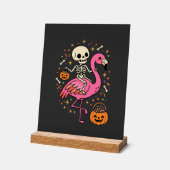 Seau de bonbons squelette de flamant rose Hallowee (Angle)