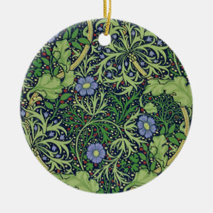 Seaweed cobalt thyme - William Morris Keramisch Ornament