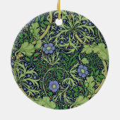 Seaweed cobalt thyme - William Morris Keramisch Ornament (Achterkant)