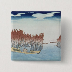 Seaweed Gatherers van Omari uit de serie Vierkante Button 5,1 Cm