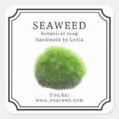 Seaweed Handmade Soap Label (Voorkant)