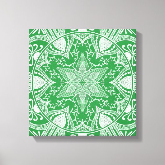 Seaweed Mandala Canvas Afdruk (Voorkant)