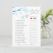 Seaweed Nautical Shower Game Kaart (Staand voorkant)