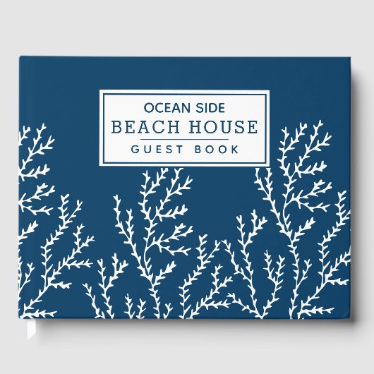 Seaweed Pattern - Beach House Vacation Rental Gastenboek (Voorkant)