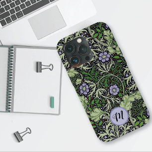 Seaweed Pattern Monogram William Morris iPhone 13 Pro Hoesje