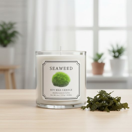 Seaweed Soy Wax Candle Label