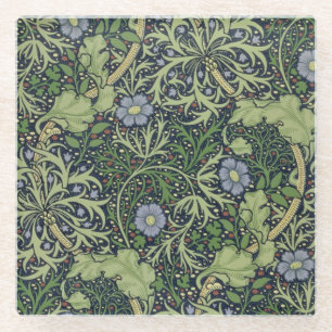 Seaweed Wallpaper Design, gedrukt door John Henry Glazen Onderzetter