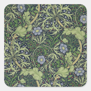 Seaweed Wallpaper Design, gedrukt door John Henry Vierkante Sticker