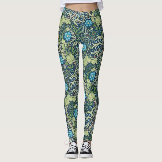 Seaweed, William Morris Leggings (Voorkant)