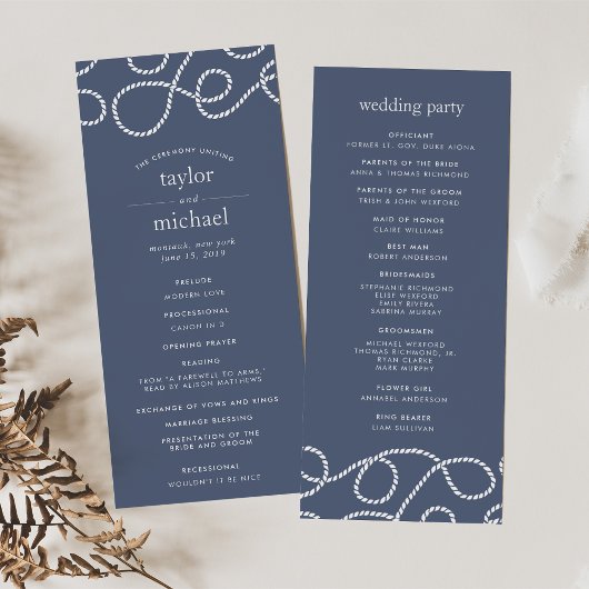 Seaworthy Wedding Ceremony | Leisteen Programma