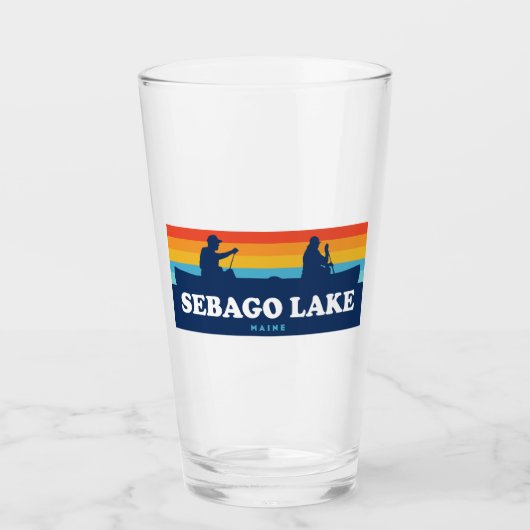 Sebago Lake Maine Canoe Glas (Voorkant)