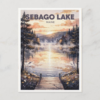 Sebago Lake Maine Reis uit het verleden Briefkaart