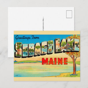 Sebago Lake Oude Ansichtkaart Briefkaart