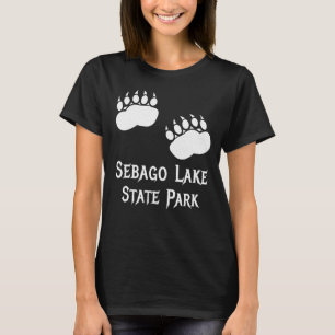 Sebago Lake State Park Maine Beer Paw Claws Campin T-shirt