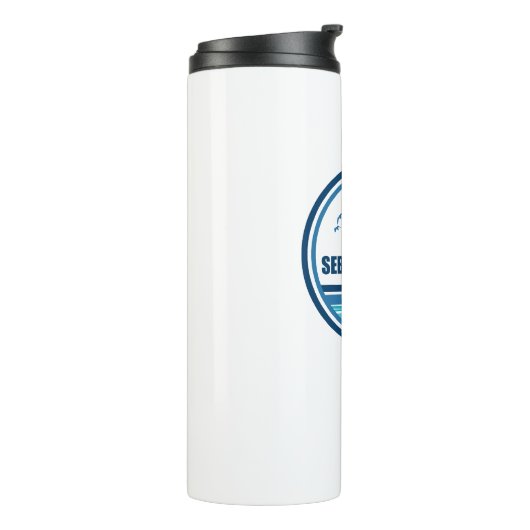 Sebastian Beach Fort Lauderdale Palm Tree Vogels Thermosbeker (Gedraaid links)