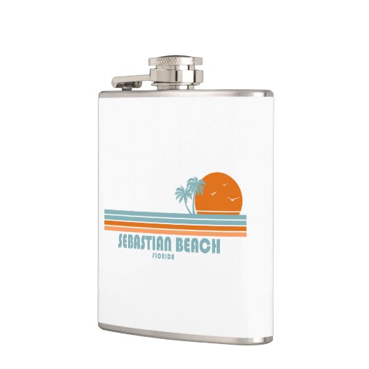 Sebastian Beach Fort Lauderdale Sun Palm Trees Heupfles (Links)