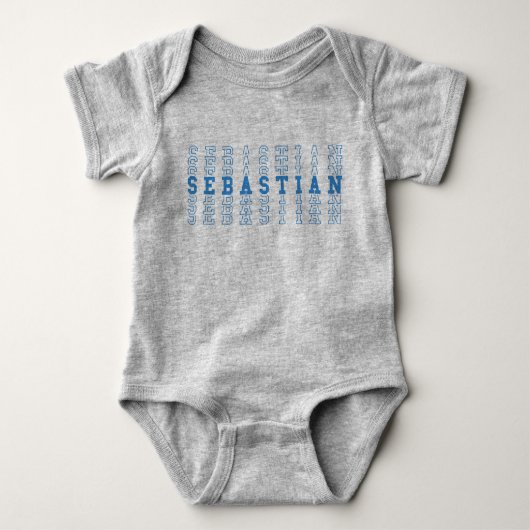 Sebastian Custom Boy Name Romper (Voorkant)