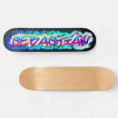 SEBASTIAN Gepersonaliseerd Graffiti Skateboard (Horizontaal)