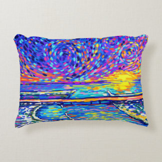 Sebastian Inlet Cotton Snoep Sky Accent Kussen